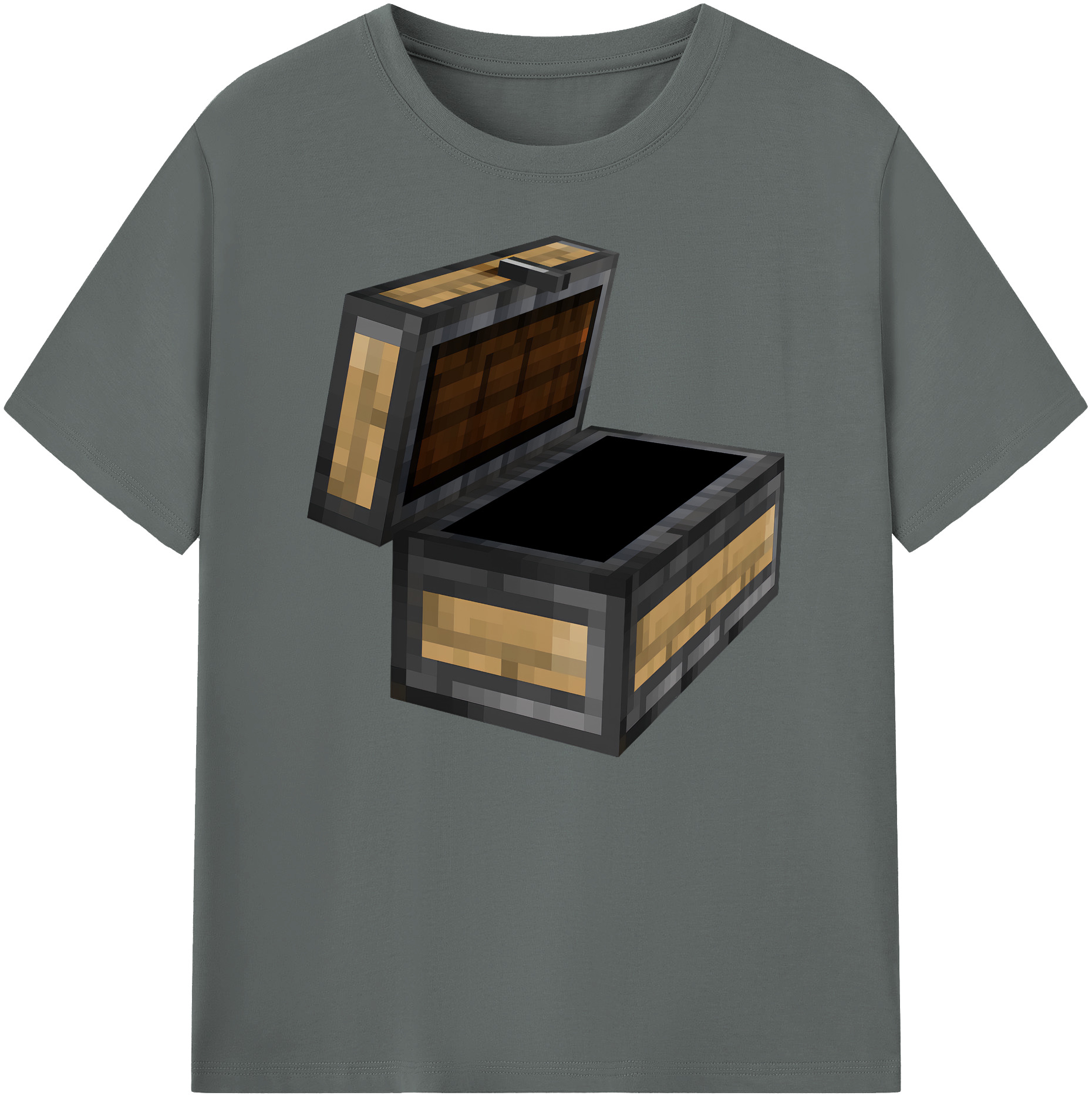 （画像用） マインクラフト ブロックの世界 Minecraft MC Block world 綿100％ メンズ半袖Tシャツ｜肌触りやわらか＆通気性